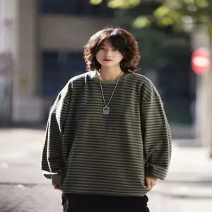 에비콘 evcon 보더 긴팔 와이드 티셔츠 카키 네이비 일본 슬리브 베이지 티 반팔