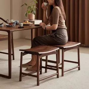 등받이없는 식탁의자 원목 현관 다이닝 나무의자 식탁 의자