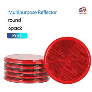 AOHEWEI 접착식 반사 스티커, 트럭 안전용 나사 포함, 원형 트레일러 반사경, 후방 자동차 액세서리, 6