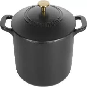 마사 스튜어트 개트윅 7쿼트 에나멜 주물 철제 네덜란드 오븐 냄비 뚜껑 포함 u2013 매트 블랙 느린 조리