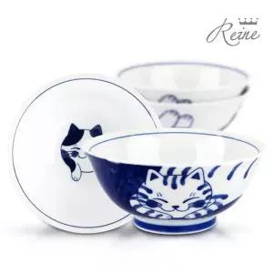 헨느 도라 미케 야옹이 소면기 4P / 도자기 면기