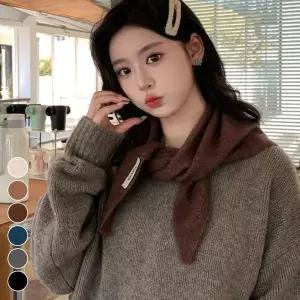 [하프클럽/]여자 심플 무지컬러 울100 쁘띠 머플러 스카프