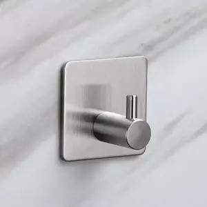 무타공 스텐 매직 후크 접착식 벽옷걸이 FW-9 3개 매직후크 접착식걸이 접착식행거 벽옷걸이행거