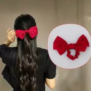 레드 왕리본 곱창끈 리본머리끈 헤어곱창 리본헤어끈 곱창밴드 곱창머리끈 리본헤어끈 똥머리 헤어곱창