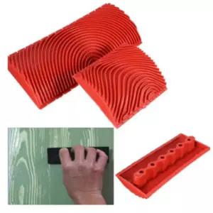 페인트브러쉬 롤러 세트 모조 우드 그레인 장식고무 페인트 브러쉬 롤러 벽