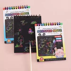 레인보우매직 스크래치페이퍼 그라데이션 컬러링북 스크래치페이퍼