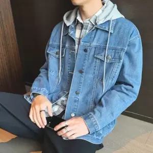 데님 남성청자켓 후드탈부착 데님자켓 (WFJSPBF)
