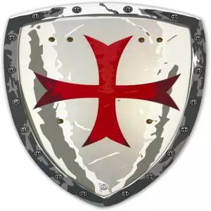 라이온터치 - 몰타 기사 방패 3-8세 클래식 적십자 테마의 중세 시늉 폼 장난감 원피스 업 코스튬 안전한