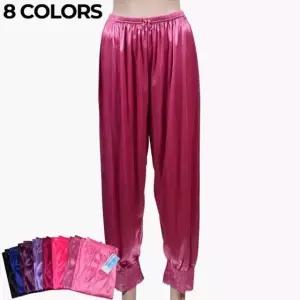 레이스 시보리 부드러운 새틴 여성 9부 파자마 0642gi (WFK5WA6)