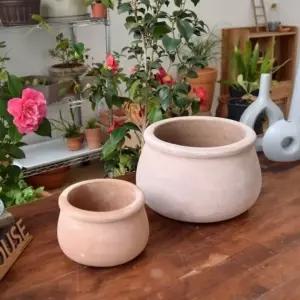 ksr 2개셋트.빈티지 초코 토분화분 낮은턱단지 1625 (WFJ7R4C)