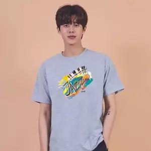 키밍 피아노 재즈 악기 그래픽 캐쥬얼 반팔티 W7EA07C