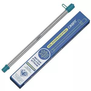 개인 생존 빨대.316L 스테인리스 재사용가능 정수 필터 빨대 휴대용 정수기 캠핑 하이킹 백팩여행용 비상