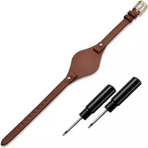 디오웨이 여성 8mm 스프링 바 시계줄 화석 ES3148 ES4119 ES4176 ES3262 ES3077용 정품 송아지 가죽 교체