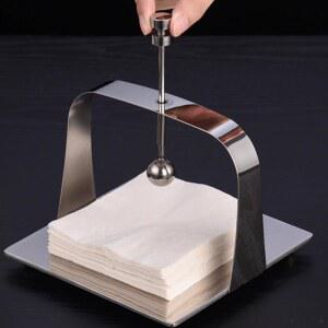 식당 네프킨 티슈 커버 곽티슈 스텐 직사각 냅킨 매립 소품 실버 스몰 페이퍼 접착식 디스펜서