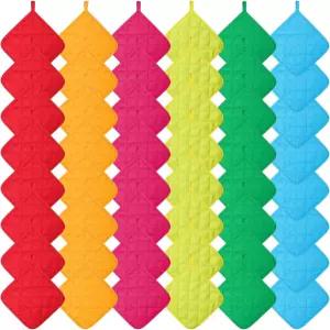 주방용 보콘 48개 냄비 홀더 다양한 색상의 세트 내열성 면 핫 패드 오븐 미트 베이킹 요리용 고리 트리벳