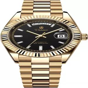 민스콜레이 쉴드 남성 시계 자동 손목시계 기계식 무브먼트 데이데이트 3천만 방수 나사 다운 크라운