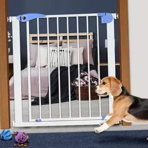 고양이 안전 문 원터치 현관문 철제 강아지 안전 문 애견 도어 주방안전 고강도 칸막이 울타리 스틸 계단