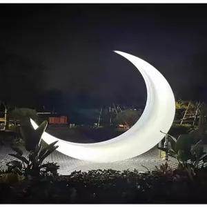 조명 야외 초승달 벤치 조형물 리조트 1.4m 리조트 카페 포토존 무드등 의자