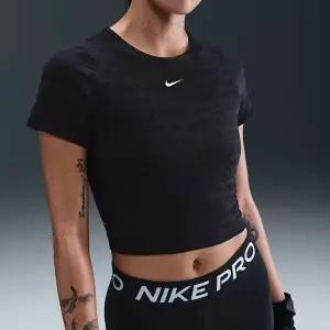 나이키 여성 드라이 핏 반팔 크롭 자카드 탑 DD5 HJ2286 010