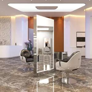 미용실 경대 LED 실버 양면 전신 거울 살롱 대형 양면