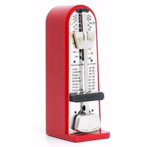 기타 피아노 바이올린 등을 위한 선명한 스케일의 큰 소리 빨간색을 가진 기계식 메트로놈 정확도 조절 가능한 금속