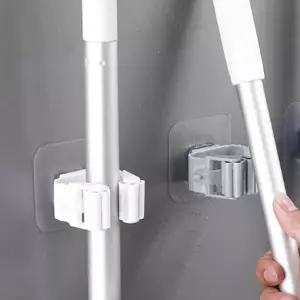 부착식 막대 걸이 다용도 수납 고정 걸이 마대 빗자루 (WFK9EWY)