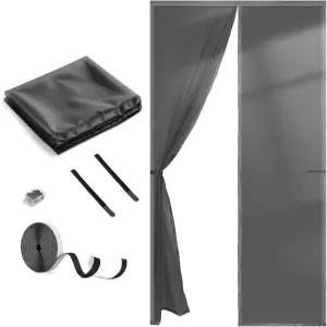 36인치 x 82인치 도어용 마그네틱 단열 도어 커튼 TPU 플라스틱 매트 투명 커버 통풍을 방지하고 따뜻한