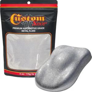 자동차 페인트 크롬 실버 페인트용 4온스 마이크로 .004 금속 플레이크 에폭시 수지 및 맞춤 마감용 UV