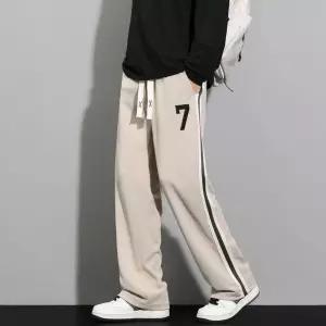 남성패션 배기핏 바지 스트라이프 힙합 스트리트 와이드 편안한 밴딩 슬랙스 스트릿팬츠 DL5