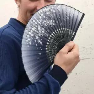 전통 부채 미니 합죽선 접기 흑색 WFGL7G8