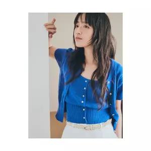 [국내매장정품] 에잇세컨즈 8SECONDS U넥 민소매 니트 블루 (114751DY2P) 114751DY2P 176616