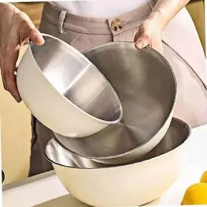 스테인리스 믹싱볼 3종 베이킹 계량 그릇 쌀세척 볼 304