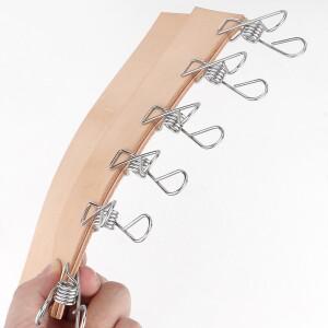 5개 DIY 가죽공예 클립  퀼트 가죽 고정용 클램프  금속 옷걸이 건조  벽걸이