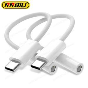 NNBILI USB C에서 3.5mm 헤드폰 잭 어댑터  Aux 오디오 케이블 코드  아이폰호환 15 프로 맥스 아이패드 호