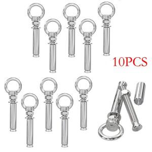 확장 볼트 10피스 304 스테인레스 스틸 링 포함 벽 앵커 아이 스크류 방수 녹 방지 후크 루프
