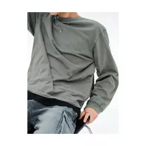 [국내매장정품] 에잇세컨즈 8SECONDS 데일리 가먼트다잉 긴소매 티셔츠 카키 455841LY2H 175656