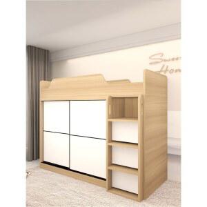 사다리 기숙사 프레임 책상 원룸 2층 일체형 공간활용 원목 가구