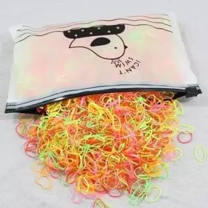 고품질 다용도 컬러 고무줄 세트 머리끈 대용량 파우치 세트 (WFK9FPB)