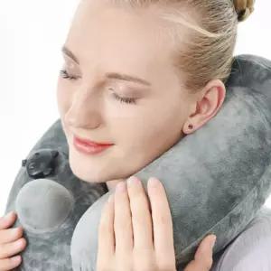 자동에어펌프목쿠션 여행용 차량용 목쿠션 목베개 편안한 기내용 에어