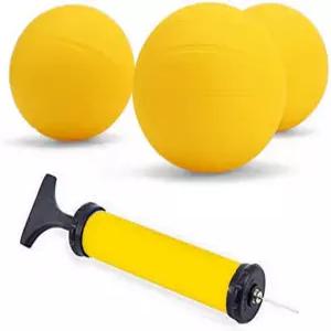 Viminston 라운드넷 게임 미니 배구 풀 게임용 펌프 포함 스파이크 교체 볼 3개 팩