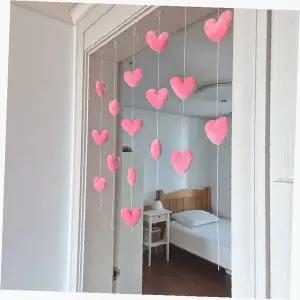 하트 가랜드 도어 커튼 신혼집 파티 이벤트 인테리어 장식