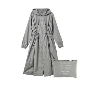 파우치 세트 정품 일본 여성용 그레이 2WAY 레인코트 (WFKAD5L)
