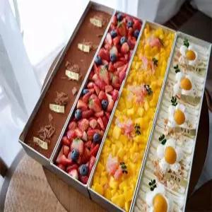 긴 티라미수 오븐 케이크 틀 파운드 사각 몰드 시나몬롤