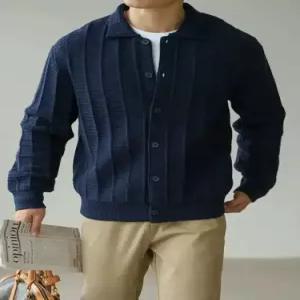 니트 가을 빈티지 캐주얼 겨울 터틀넥 칼라넥 남자니트 스웨터 카디건 구제 원템4