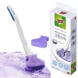 크린스틱 변기솔 핸들+리필2개 청소목욕탕솔 배관 바닥 틈새 화장실