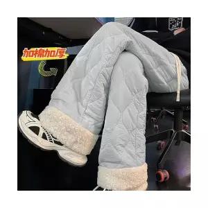 남자 데일리 바지 배기핏 램스울 퀼팅 보이핏 빅사이즈 배기 캐주얼 가을 겨울 기모 면 M스포4