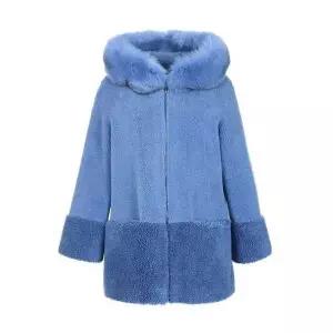 라벨르by신영모피 폭스후드 후리스 양털자켓블루 942680