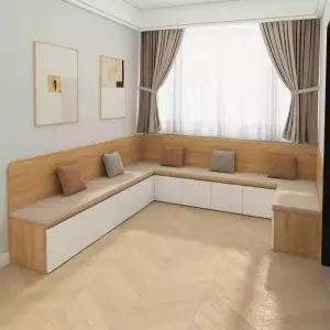 붙박이 수납 대기의자 가죽쇼파 카페 매장