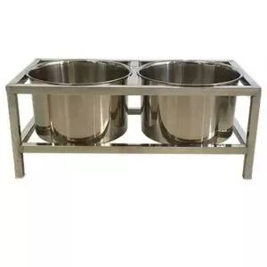 대형견물그릇 스테인레스 밥그릇 식탁 높이조절 식기