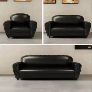 2인용 빈티지소파 클래식 가죽쇼파 엔틱 거실 더블사이즈